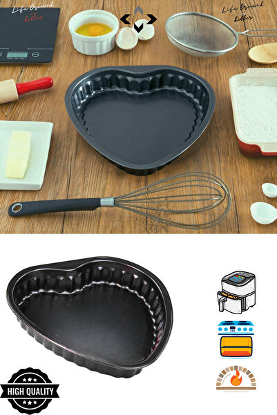 LİGROUND قالب كيك من الفولاذ الكربوني على شكل قلب، قالب خبز، قالب من الفولاذ ...