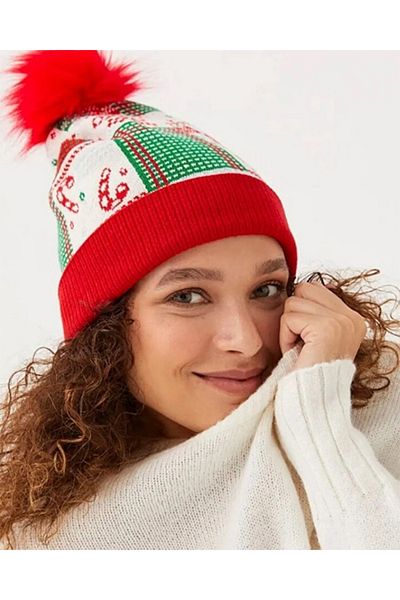 Namaste Vintage Unisex Beret with New Year's Theme Pompom