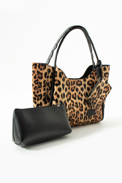 NBİBAGS Women's Hand and Shoulder Bag with Black Snap Faux Leather Wallet Mak...