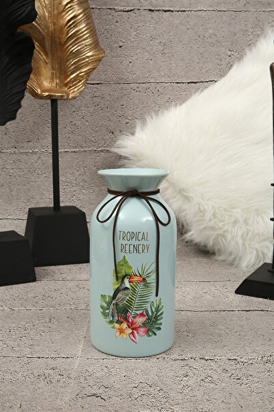 madamcamilla Tropical Blue Ceramic Vase 23cm