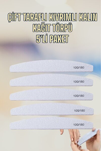 TNL PROFESYONEL KAĞIT TIRNAK TÖRPÜ ÇİFT TARAFLI 100/180 5'Lİ PAKET