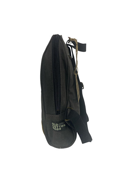 Old Cotton حقيبة ظهر قماشية كلاسيكية مقاومة للماء للجنسين للسفر اليومي مقاس 22 × 34 سم