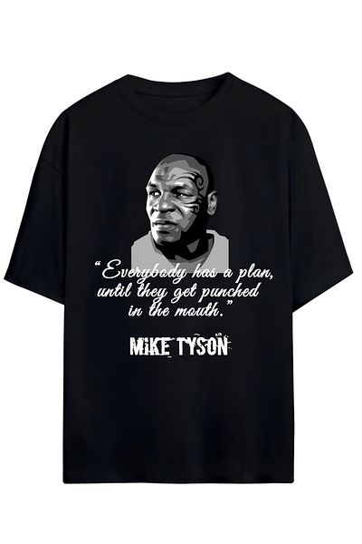MAGORS Μπλουζάκι Mike Tyson Unisex Oversize Βαμβακερό Χτενισμένο Βαμβακερό T-shirt