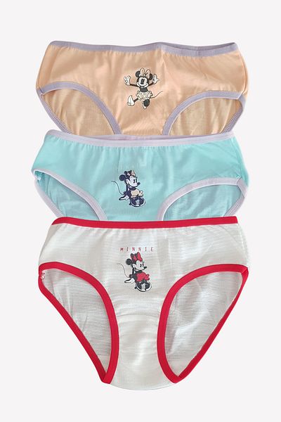 Disney Chiloți pentru fete cu model Minnie Mouse - Pachet de 3 cu licență