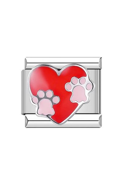 Dumledo Italian Charm - Pink Paws and Heart
