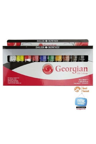 Daler Rowney Georgian 10x38 ml Yağlı Boya Set Studio Set 38ml Profesyonel Oil...