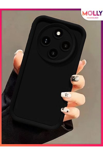 Molly حافظة سيليكون سميكة ذات حواف سوداء لهاتف Xiaomi Redmi 14C