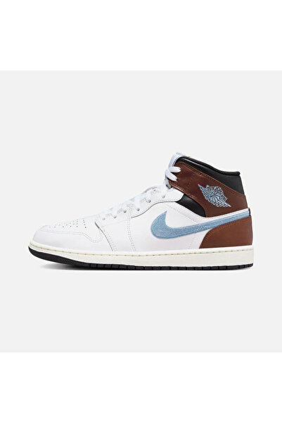 Nike Air Jordan 1 Mid Se ''embroidered Swoosh & Brand'' Erkek Spor Ayakkabı FQ7831-142