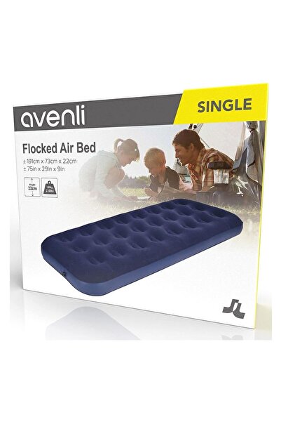 Avenli Tek Kişilik Şişme Yatak-lacivert