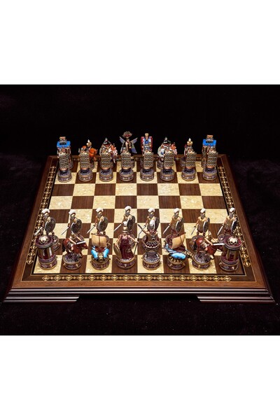 MAGNETDEPO Büyük İskender vs Pers Kralı Dairus Temalı Satranç Takımı – Kral 1...