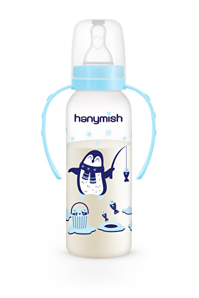Hanymish Kulplu Pp Biberon 240 ml Mavi