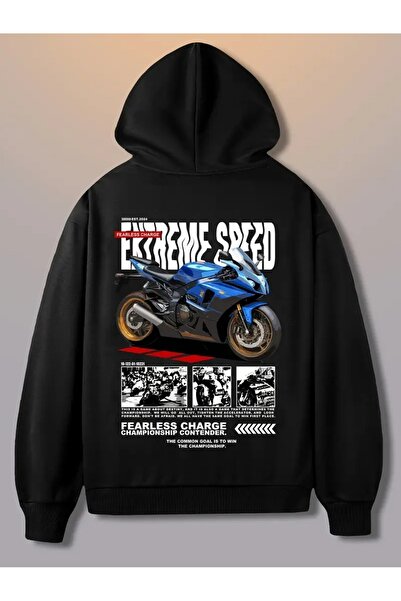 PERISENSE سويت شيرت للجنسين للرجال/النساء، سويت شيرت محبوك بقلنسوة كبير الحجم...