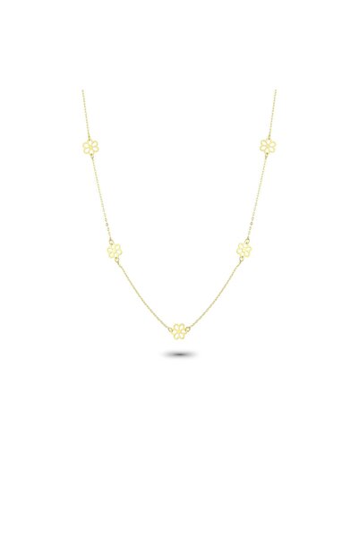 Glorria Altın Papatya Kolye