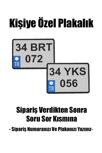 Genel Markalar Kişiye Özel Motorsiklet Plakası Anahtarlık