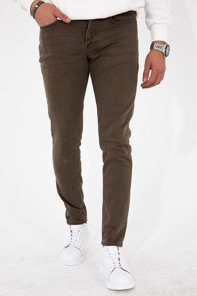 HLT JEANS Ανδρικό Camel Khaki Slim Fit Slim Fit Flexible Lycra Denim Jeans Jeans Παντελόνι Hlthe001970