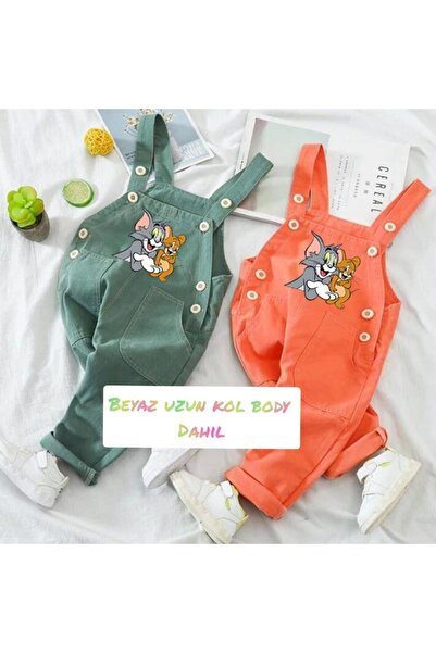 modavals TOM & JERRY NAKIŞLI UNISEX KARDEŞ KOMBİN BAHÇIVAN TULUM & SWEAT SET ...