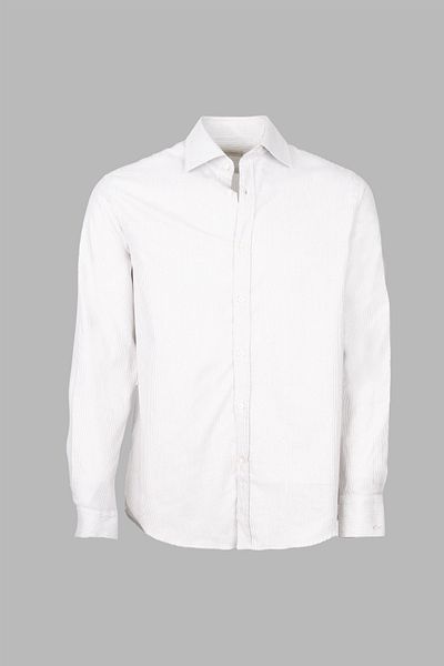 PAUL&SHARK Men's Regular Fit Striped Long Sleeve Beige Shirt 14313094 Cf-Vh8