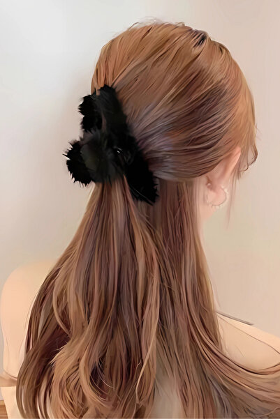 Diloshtrend Design Black Plush Peg Buckle (12 cm)