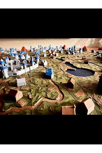 KAMER لعبة Carcassonne Base مع لعبة River Expansion