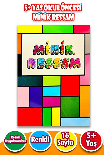 Harika Çocuk Yayınları 5 + Yaş Okul Öncesi Minik Ressam Sanat Kitabı - 16 Sayfa