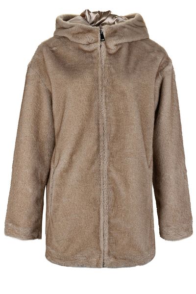 Tamer Tanca Women's Plush Fabric Coat Leather Coat