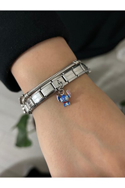 kmer Stitch charm lı İtalyan bileklik