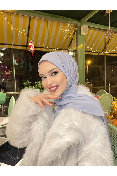 SAYRA Shawl Women's Ice Gray Snap Fastener Ready Shawl