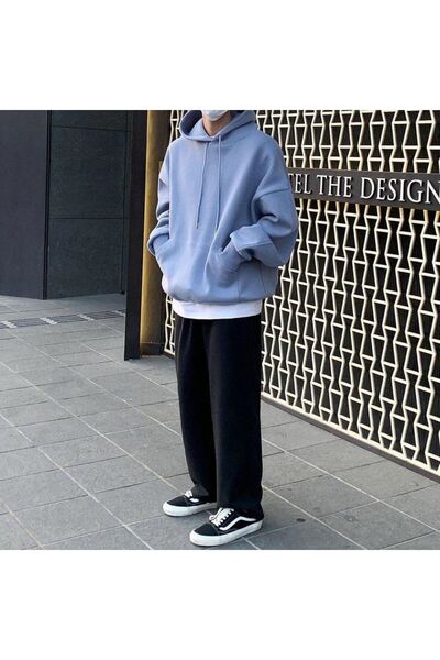 THE WHITE Ανδρικά φούτερ με χειμερινά ίσια πόδια