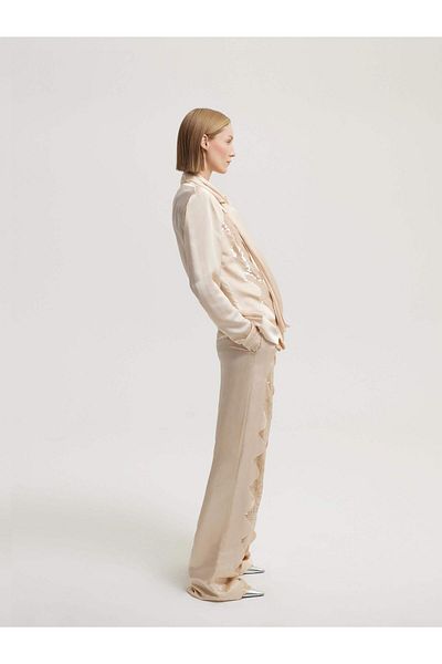 BAQA Sequin Detail Beige Trousers