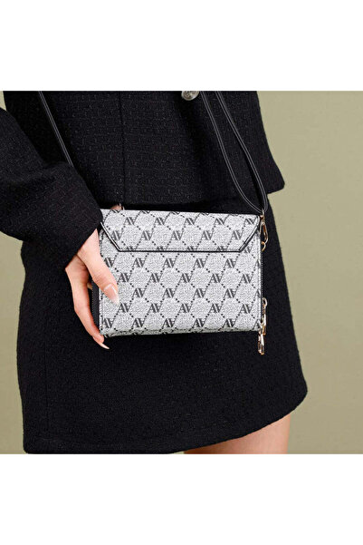 Armine Gri Baskılı Kadın Çapraz Çanta 381