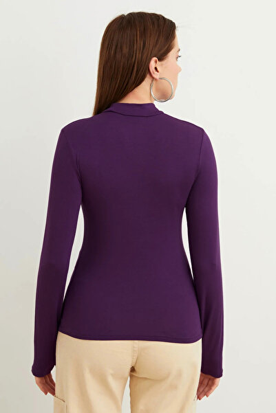 Bipantolon Women's Plum Finger Detailed Body