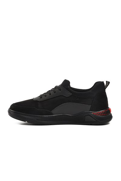 Pierre Cardin Μαύρα ανδρικά παπούτσια casual Nubuck