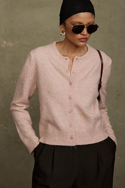 Suud Collection Powder Jenny Buttoned Cardigan
