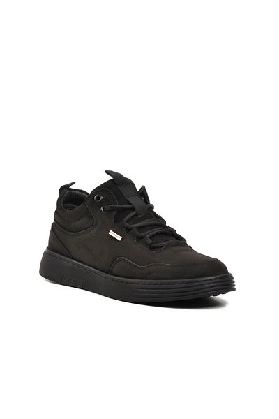 Pierre Cardin Μαύρα ανδρικά παπούτσια casual Nubuck