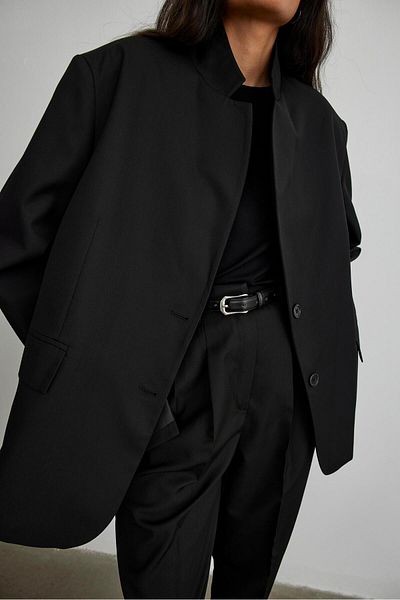 Suud Collection Black Masculine Blazer Jacket