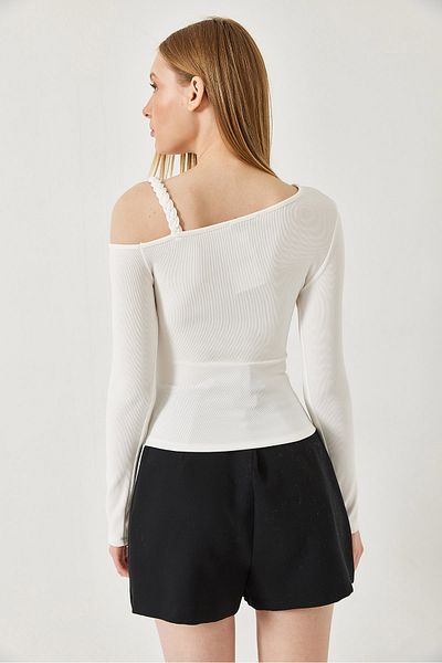 Bianco Lucci Bluză de damă tricotată cu umeri 7216 60261281