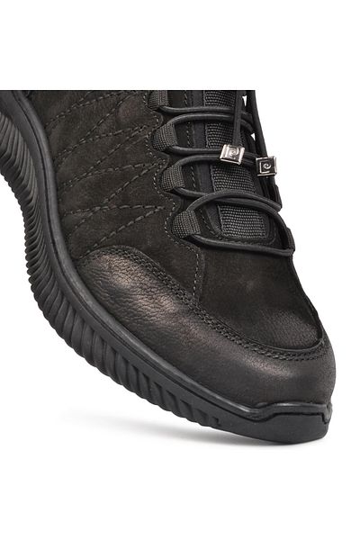 Pierre Cardin Μαύρα ανδρικά παπούτσια casual Nubuck