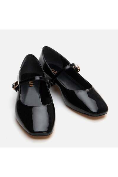 Yaya by Hotiç Black Mary Jane - Women's Thick Heeled Shoes