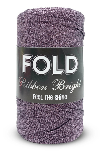 FOLD Ribbon Bright Gece Moru - Simli Ribbon Örgü İpi %100 Premium Sim Lase