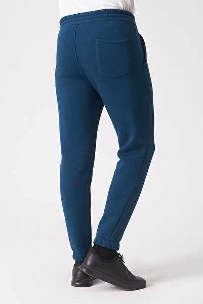 White Stone São Paulo 2424 Pamuklu Likralı Slim Fit Eşofman Altı Mavi