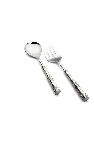 Mikasa Moor Shay Silver 2-Piece Salad Serving Set