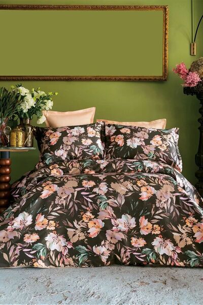 İssimo Home Set de husă de pilota dublă din satin de bumbac digital Issimo Ho...