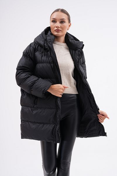 ROBA Black Waterproof down Jacket - Hooded and Pocket Zip Rbw-200