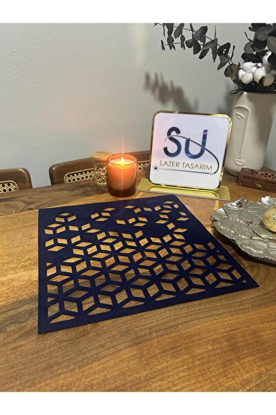 EHA LAZER 6 штук візерункових синіх серветок