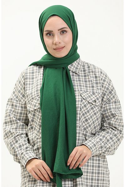 sefamerve Μαλακό βαμβακερό σάλι 2000-09 Emerald Green