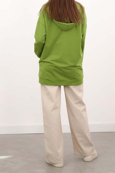 ALLDAY Pistachio Green-Zip Sweat Cardigan