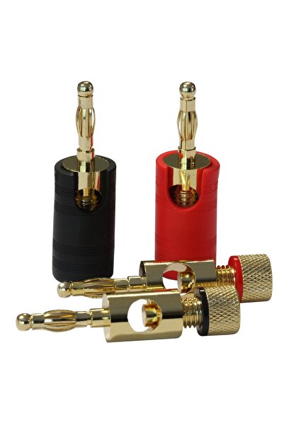 GOLD KABEL Goldkabel Basic Federkorb - Banana Gold 4'lü Kablo Ucu