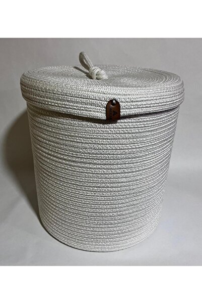 FABRİCART HALI وعاء زهور بغطاء مقاس 30 × 30 - منظم للحمام والمطبخ، سلة متعددة...