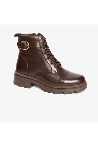 Greyder 59173 Καφέ Γνήσιο Δερμάτινο Urban Casual Γυναικείες Μπότες