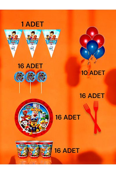 VibeHome 16 Person Paw Patrol Themed m Package - Birthday Party and Fun Events